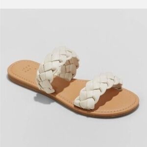 Braided Cream Sandals